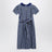 Blau/hellblaues Kleid aus Baumwolle mit Check-Motiv