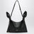 Borsa misura media Scarf nera in pelle