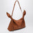 Sac Scarf format moyen en cuir marron clair