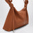 Sac Scarf format moyen en cuir marron clair