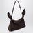 Borsa Scarf media marrone in pelle scamosciata