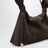 Borsa Scarf media marrone in pelle scamosciata