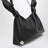 Mini Scarf bag in black smooth calfskin