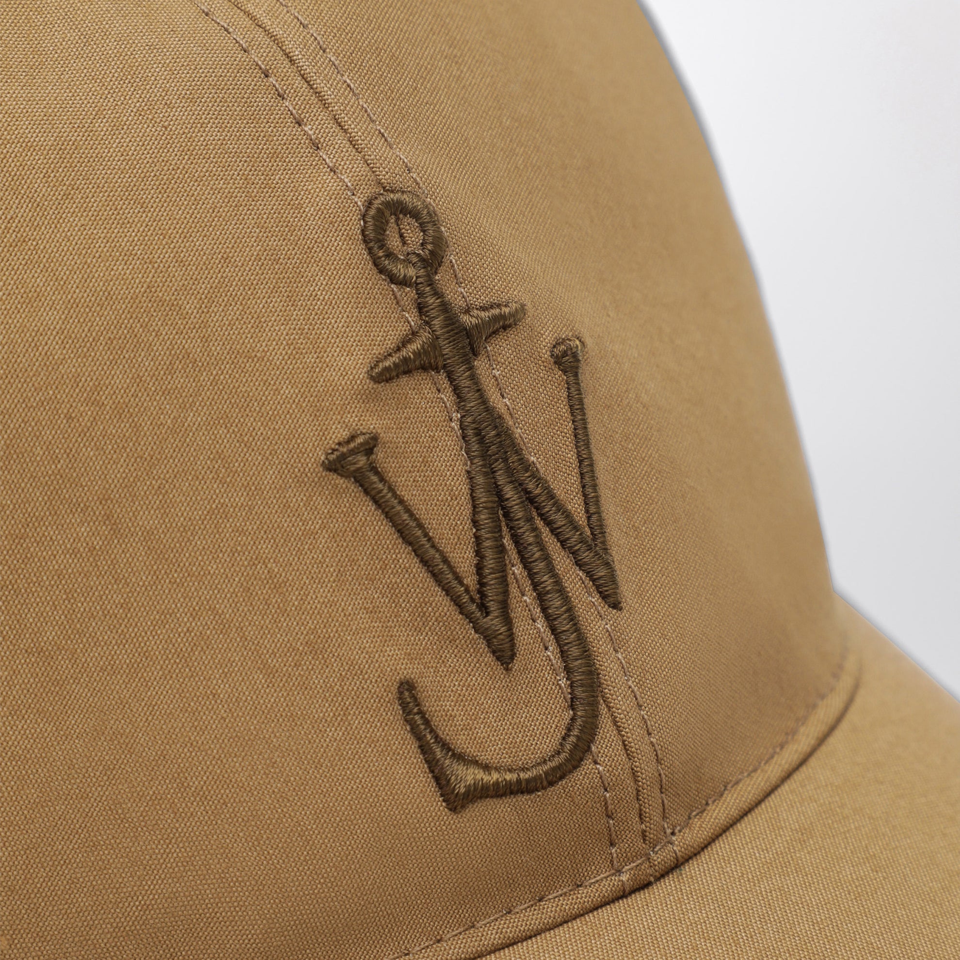Cappello da baseball in cotone cerato beige