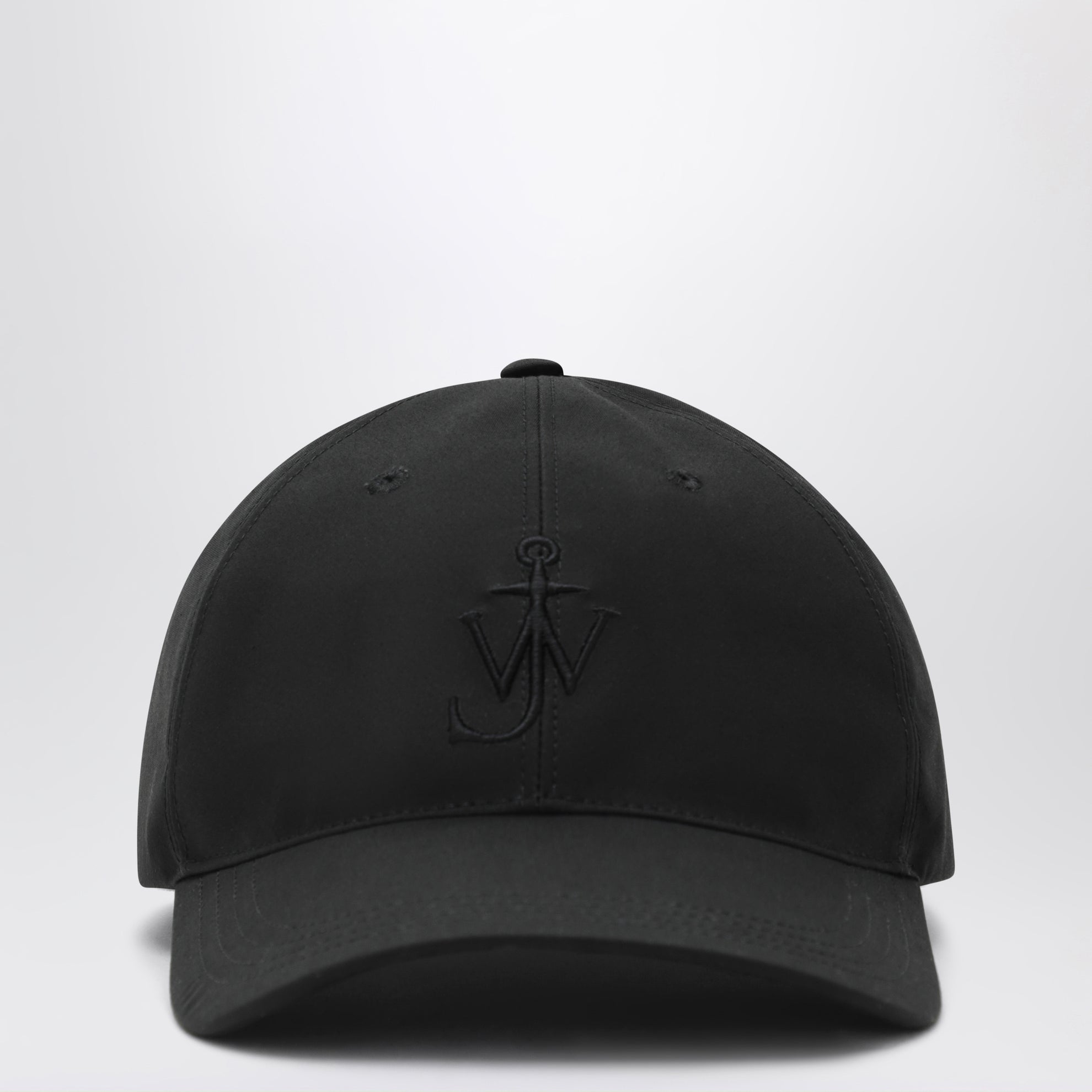 Cappello da baseball in cotone cerato nero