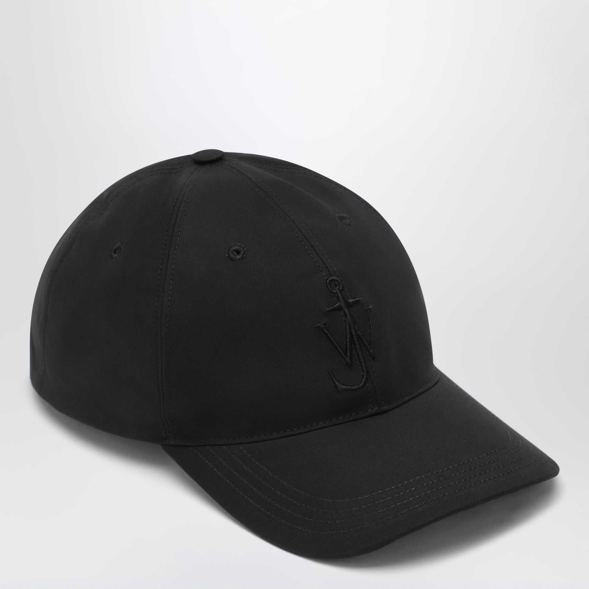 Cappello da baseball in cotone cerato nero