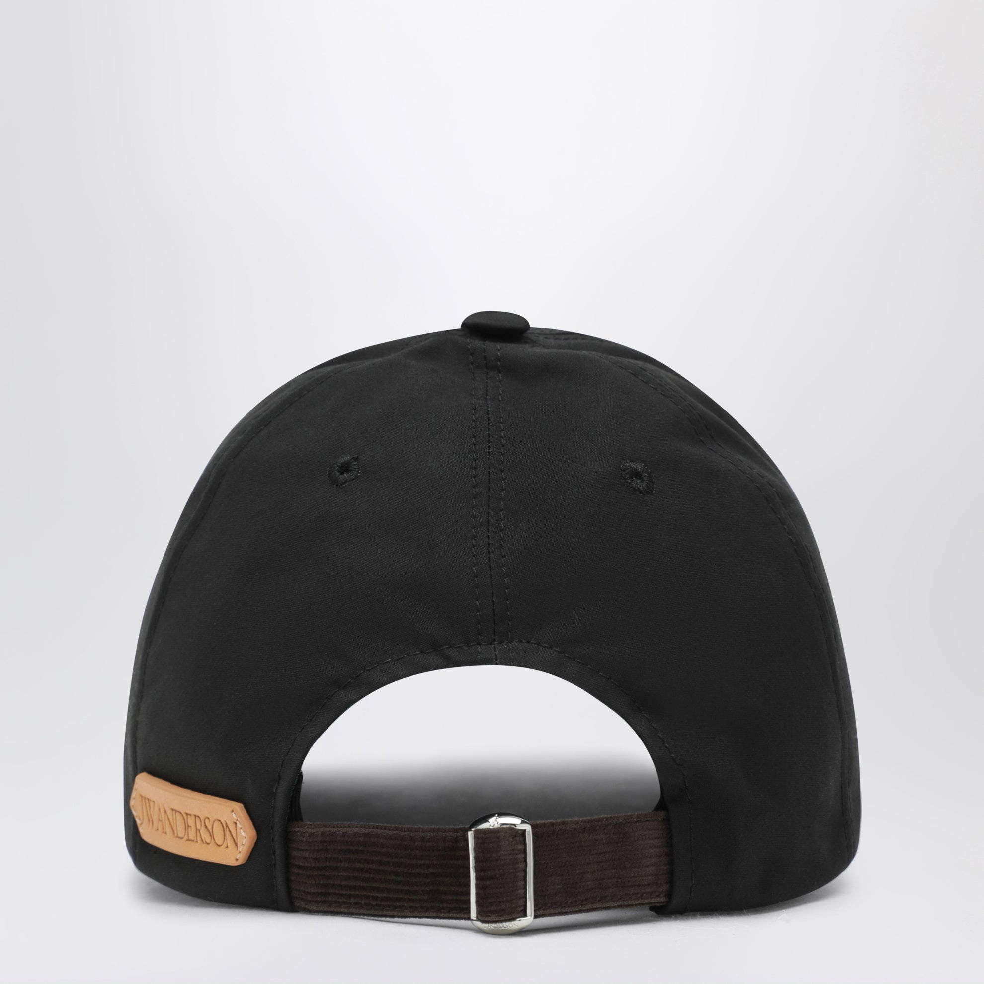 Cappello da baseball in cotone cerato nero