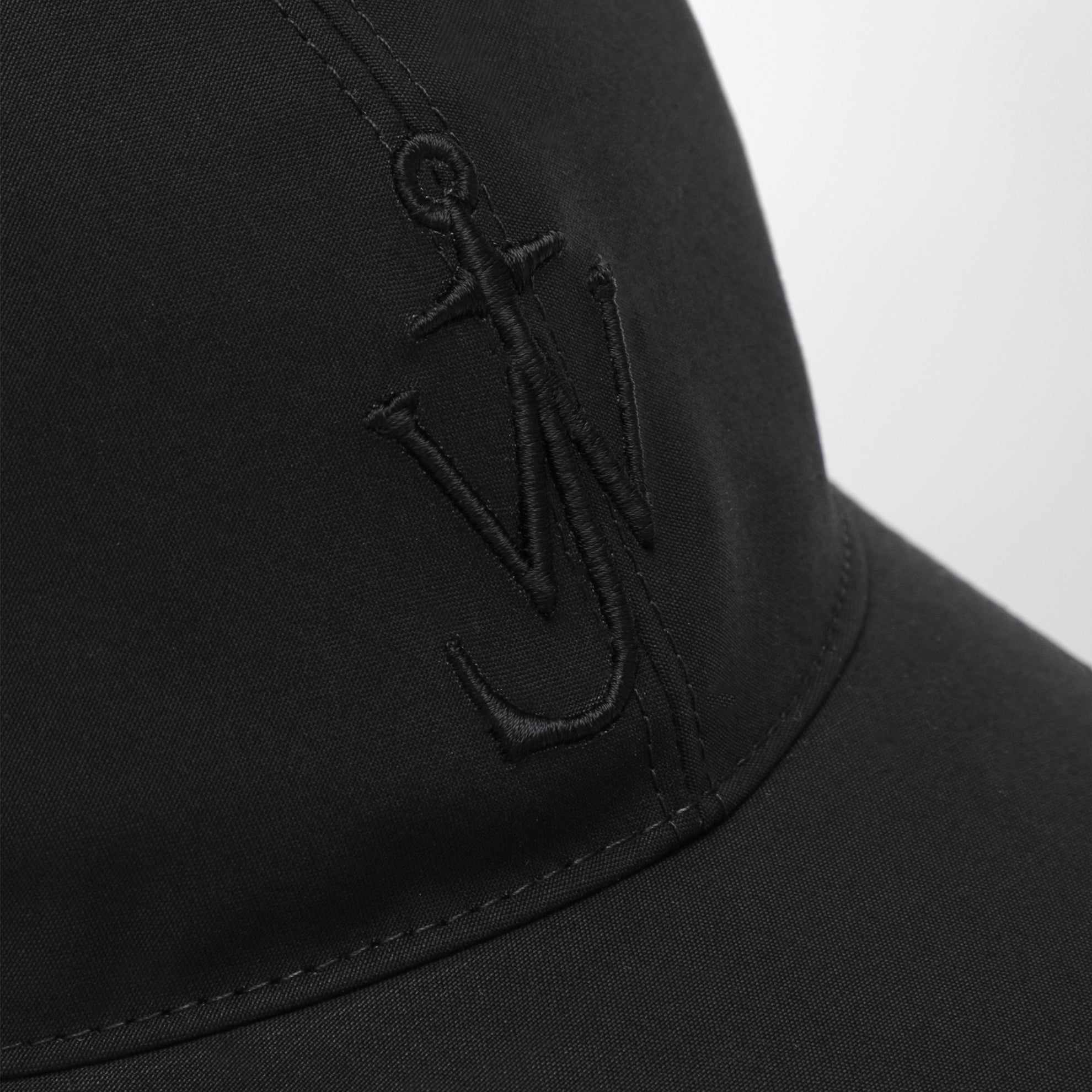 Cappello da baseball in cotone cerato nero