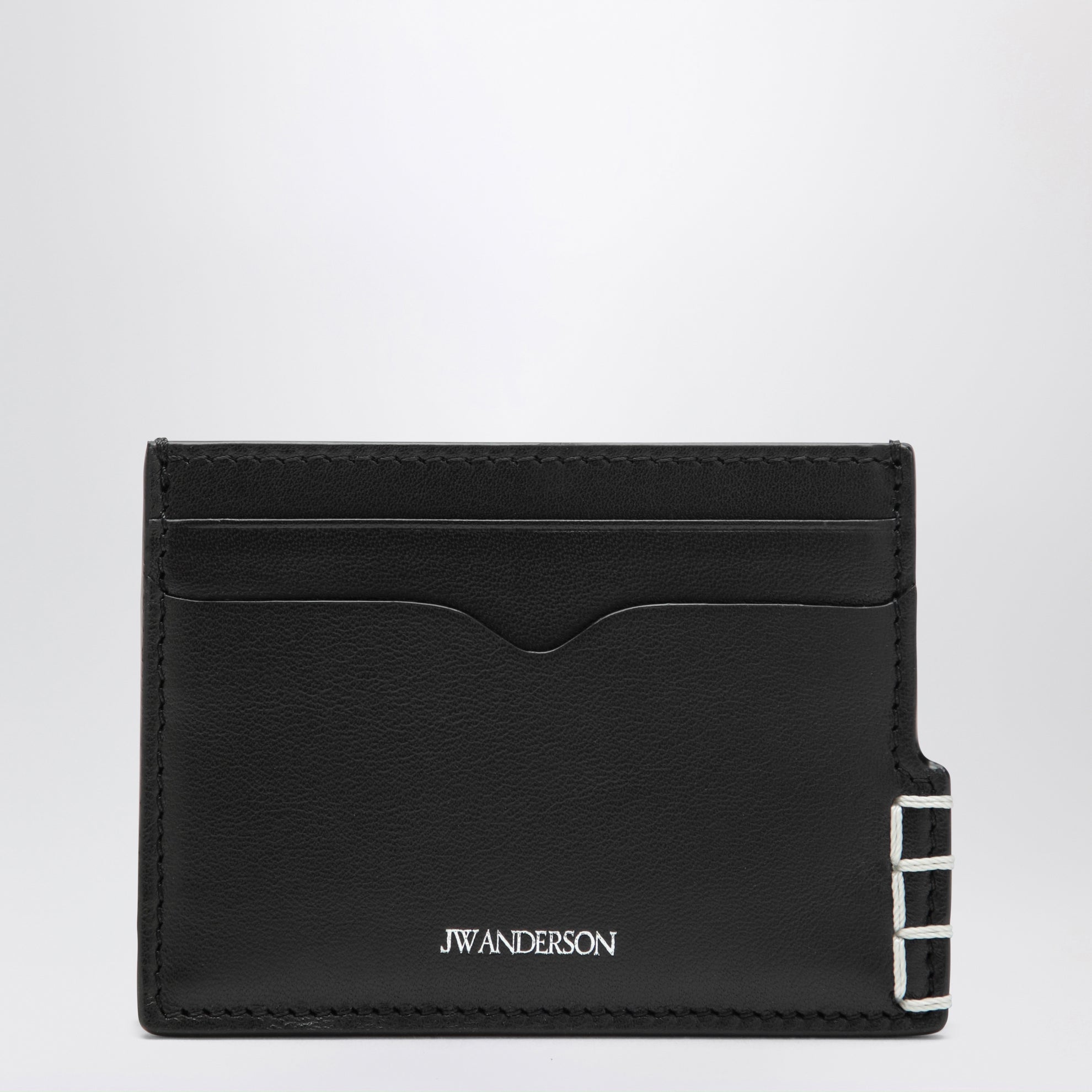 Loafer card holder in black leather