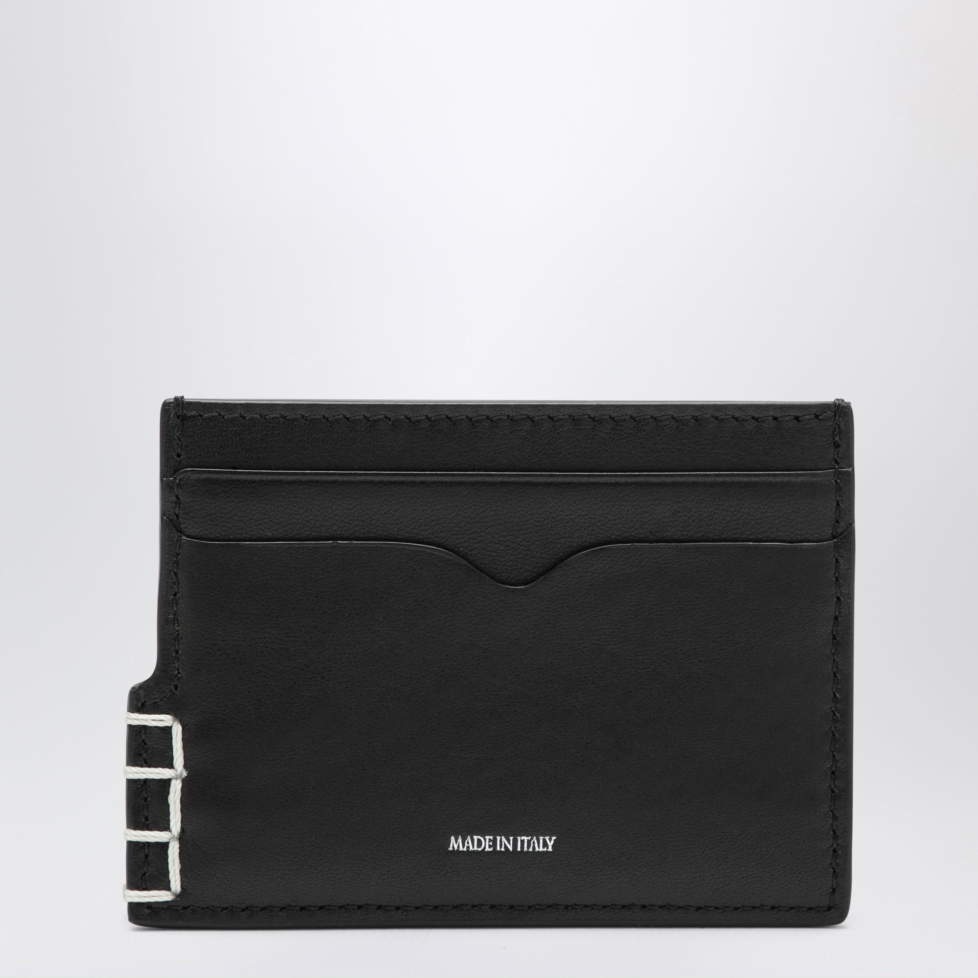 Loafer card holder in black leather