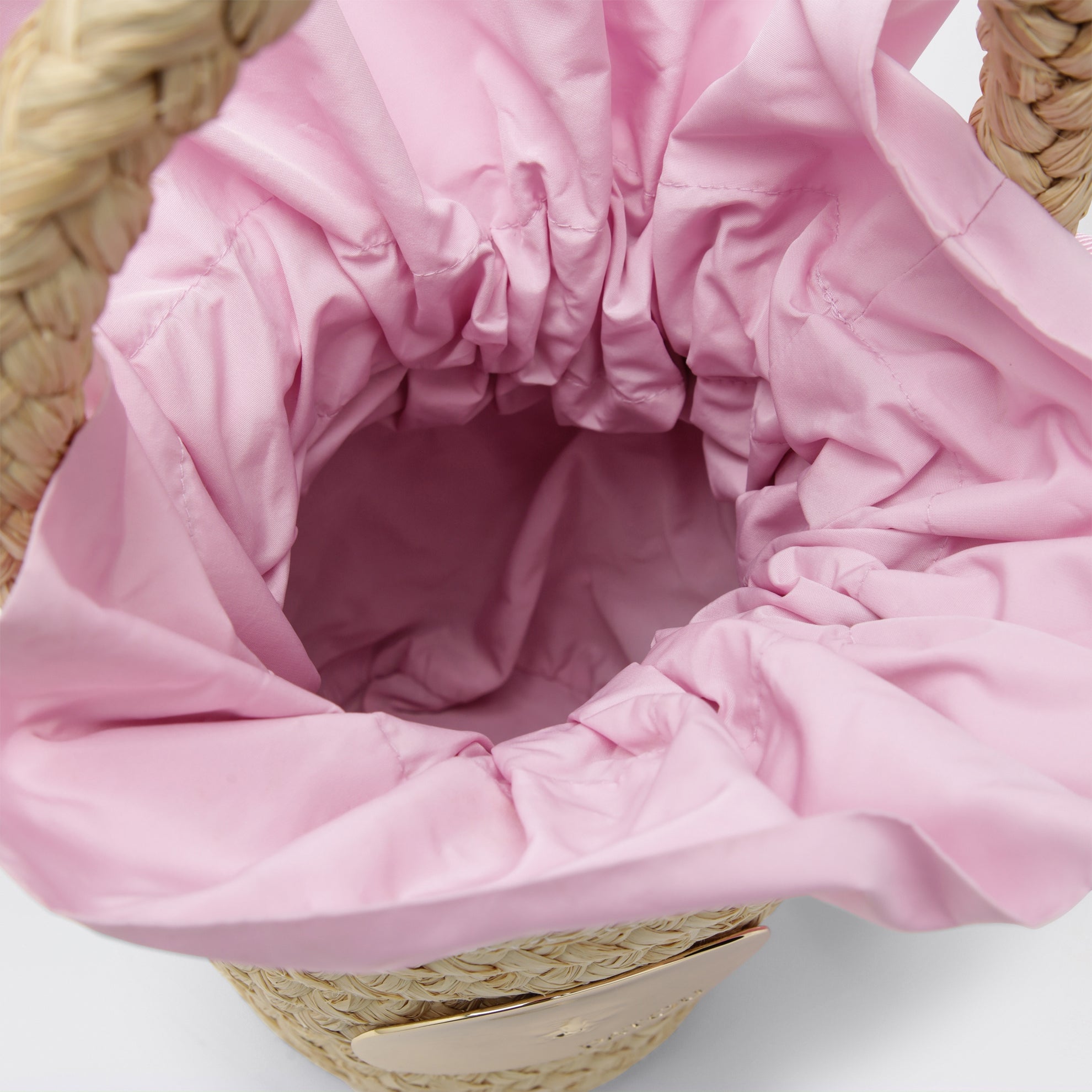 Vanilla straw bucket with logo