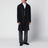 Grey single-breasted coat in wool and cashmere