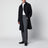 Grey single-breasted coat in wool and cashmere