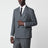 Grey double-breasted Prince of Wales check jacket