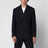 Blue double-breasted jacket in wool with pinstripe pattern