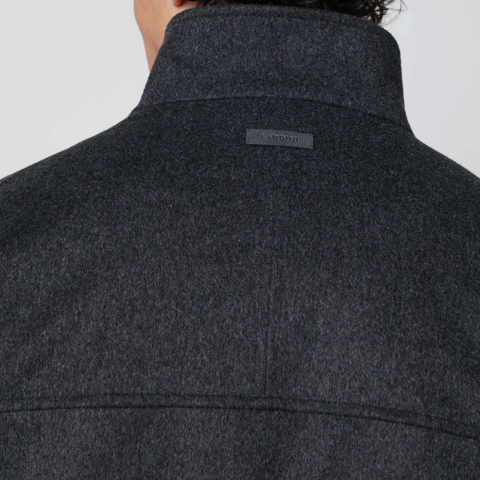 Grey zip-up jacket in wool