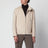 Beige Jacke mit Reißverschluss aus Wolle und Kaschmir