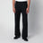 Blue pleated trousers with pinstripe pattern