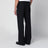 Blue pleated trousers with pinstripe pattern
