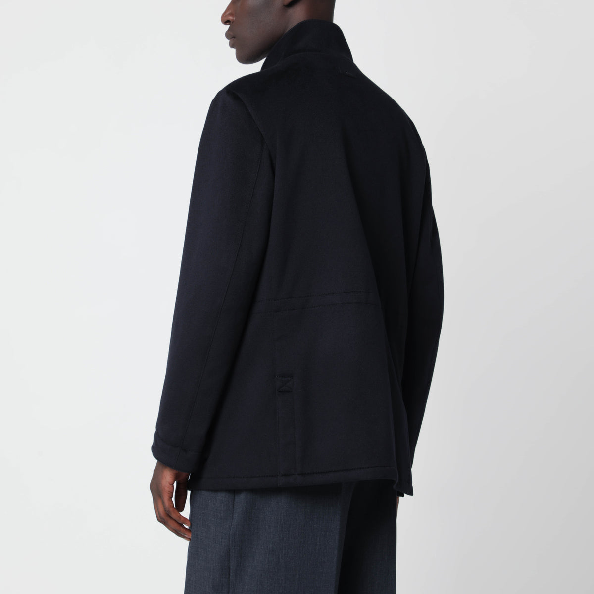 Giacca blu in cashmere