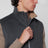 Grey zip-up vest in wool and cashmere