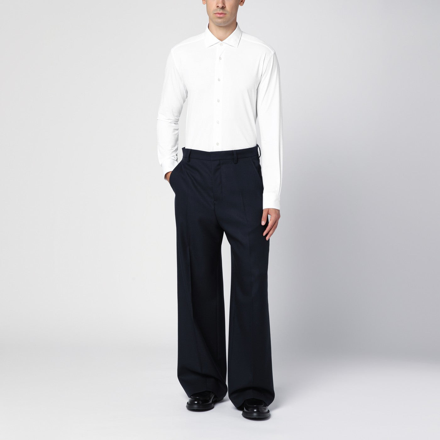 Weißes Hemd Active Slim aus Twill