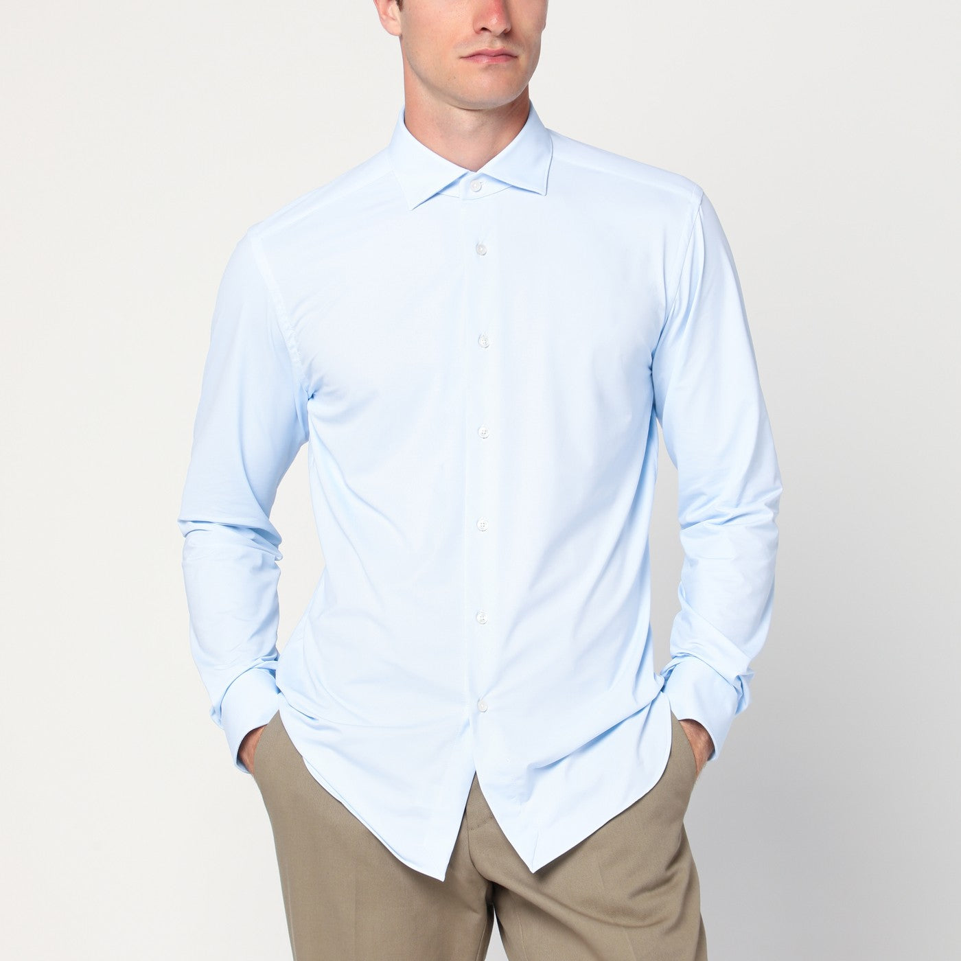 Chemise Active bleu clair en twill