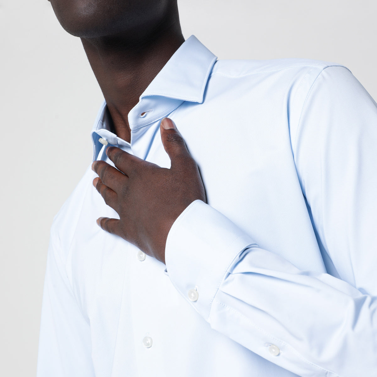 Camicia Active celeste chiaro in twill