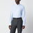 Chemise Active bleu clair/blanc à fines rayures en twill