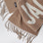 Sciarpa taupe in lana con logo