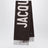 Dark brown wool scarf with logo