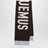 Dark brown wool scarf with logo