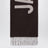 Dark brown wool scarf with logo