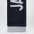 Navy blue wool scarf with logo
