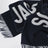 Navy blue wool scarf with logo
