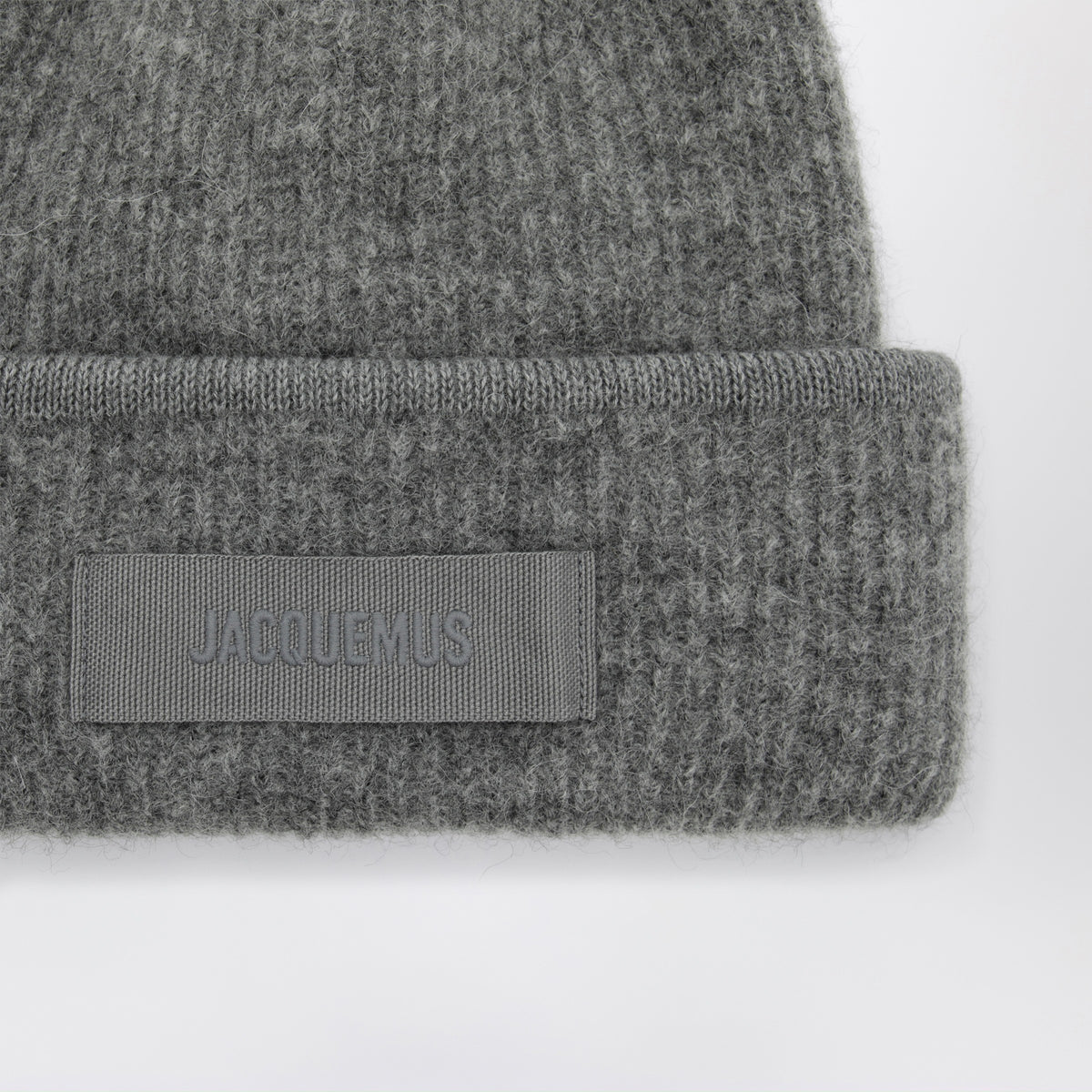 Berretto Gros Grain grigio scuro in misto alpaca
