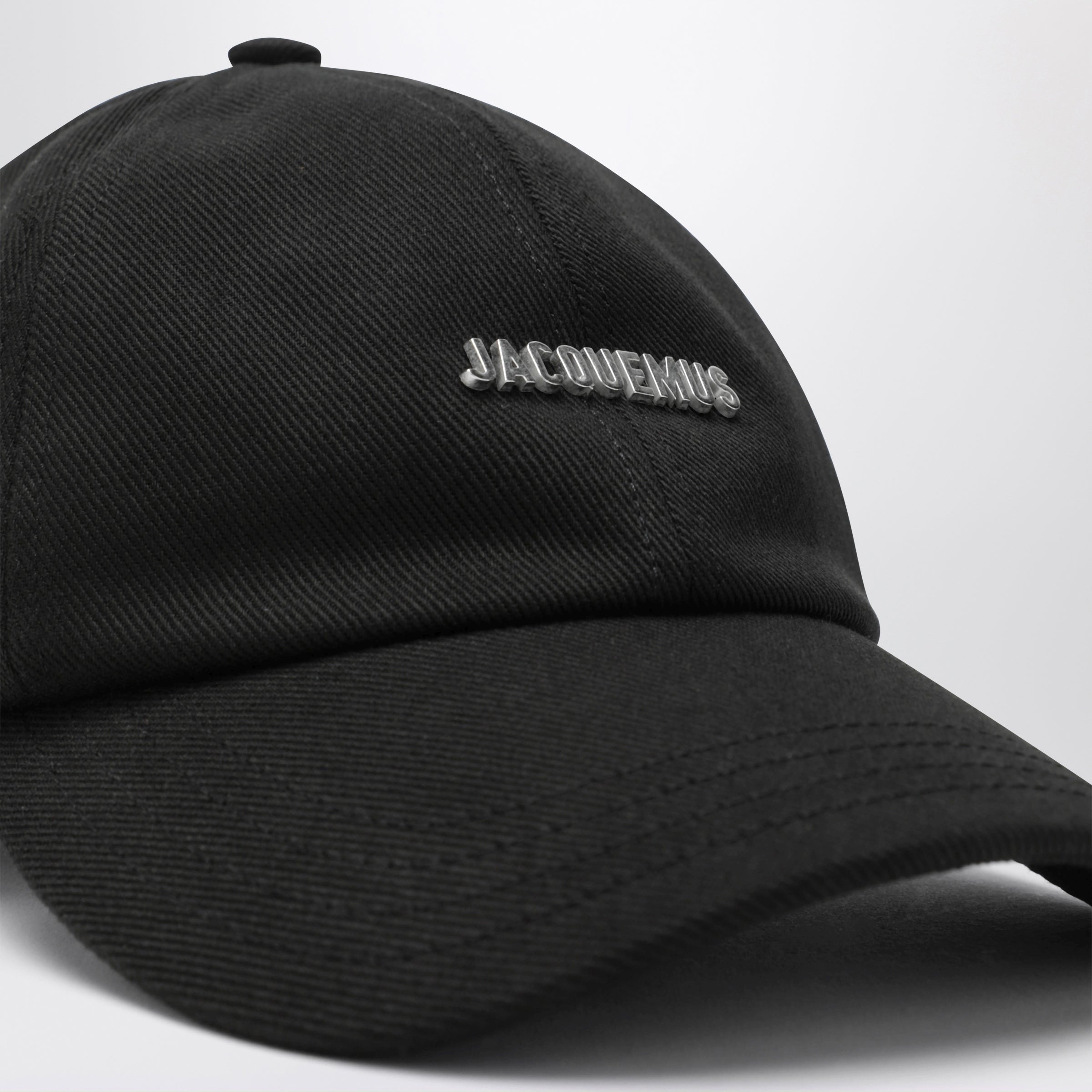 JACQUEMUS Black baseball cap with logo | TheDoubleF