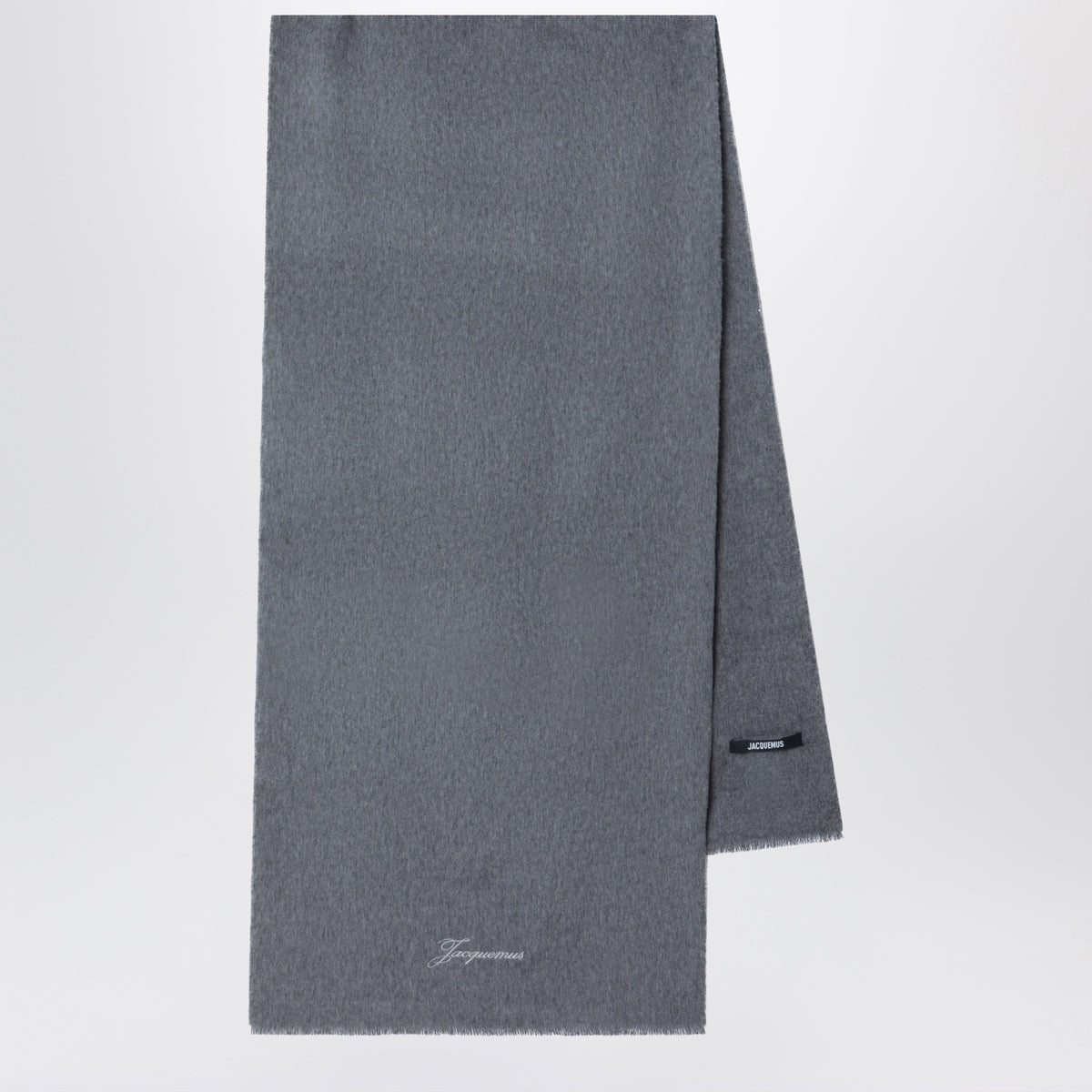 Dunkelgrauer Tailleur-Schal aus Wolle und Kaschmir