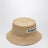 Cappello bucket in rafia con logo