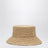 Cappello bucket in rafia con logo