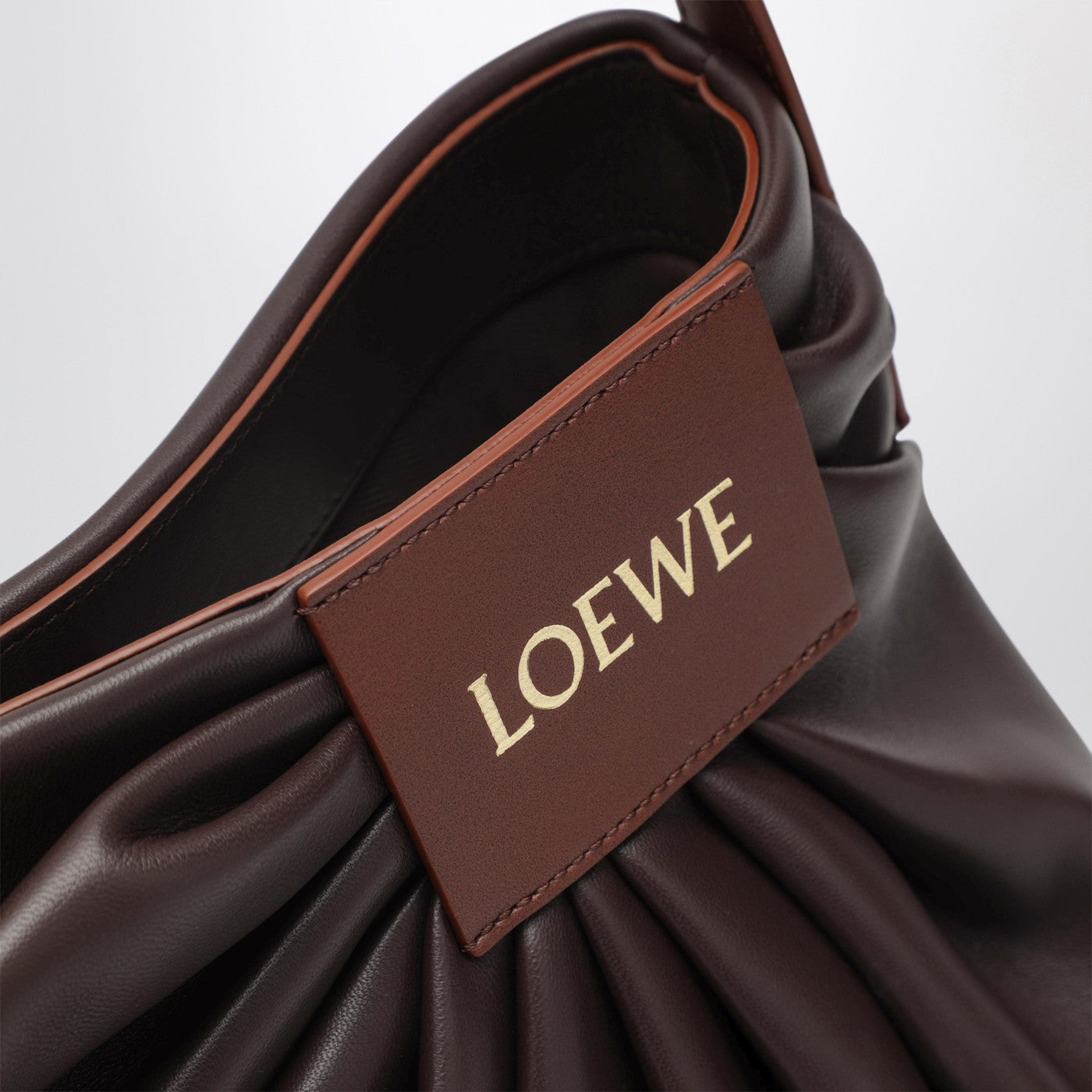 Borsa Draped Tote marrone