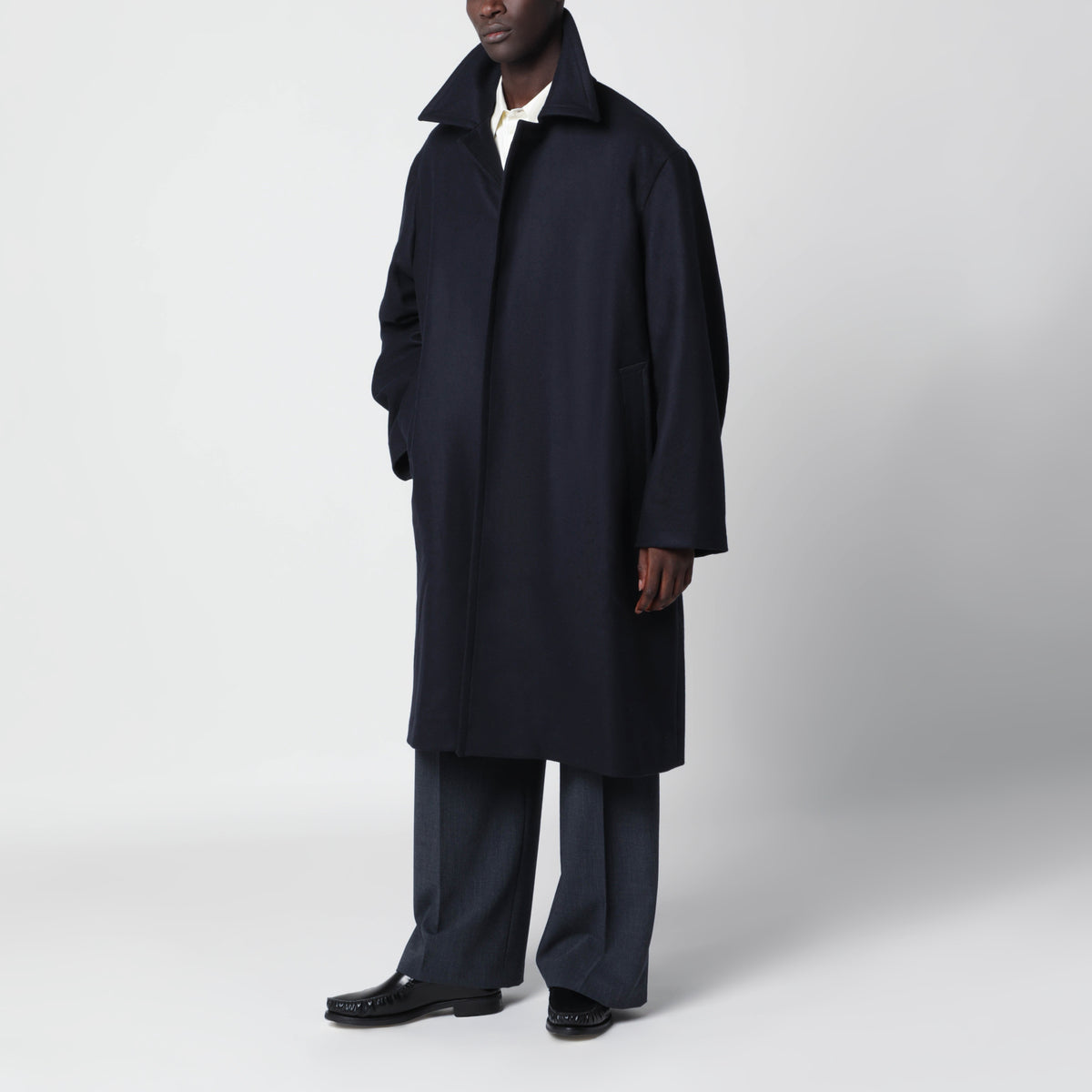 Cappotto Ady navy in lana
