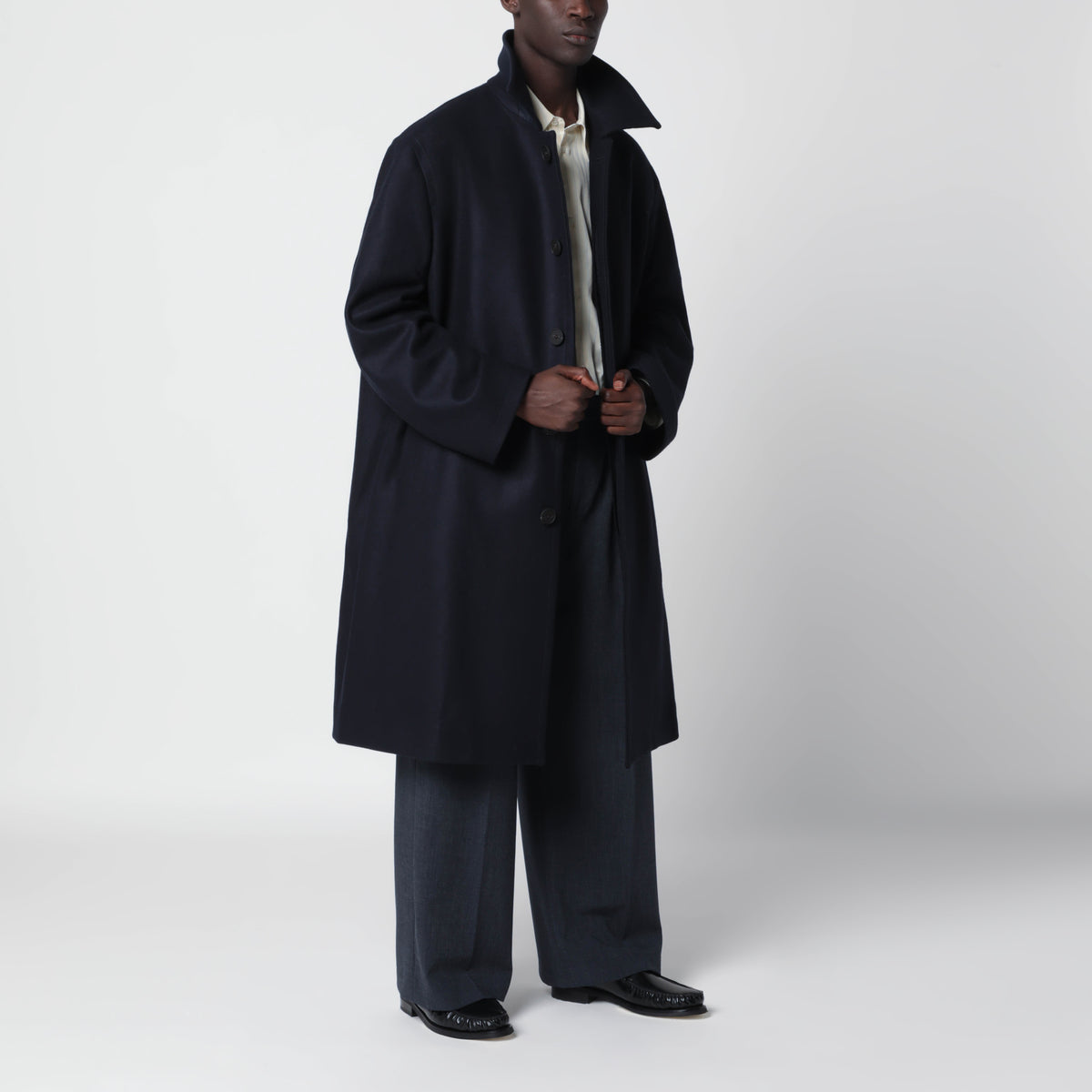 Cappotto Ady navy in lana