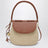 Borsa Pescador media in rafia e pelle di vitello
