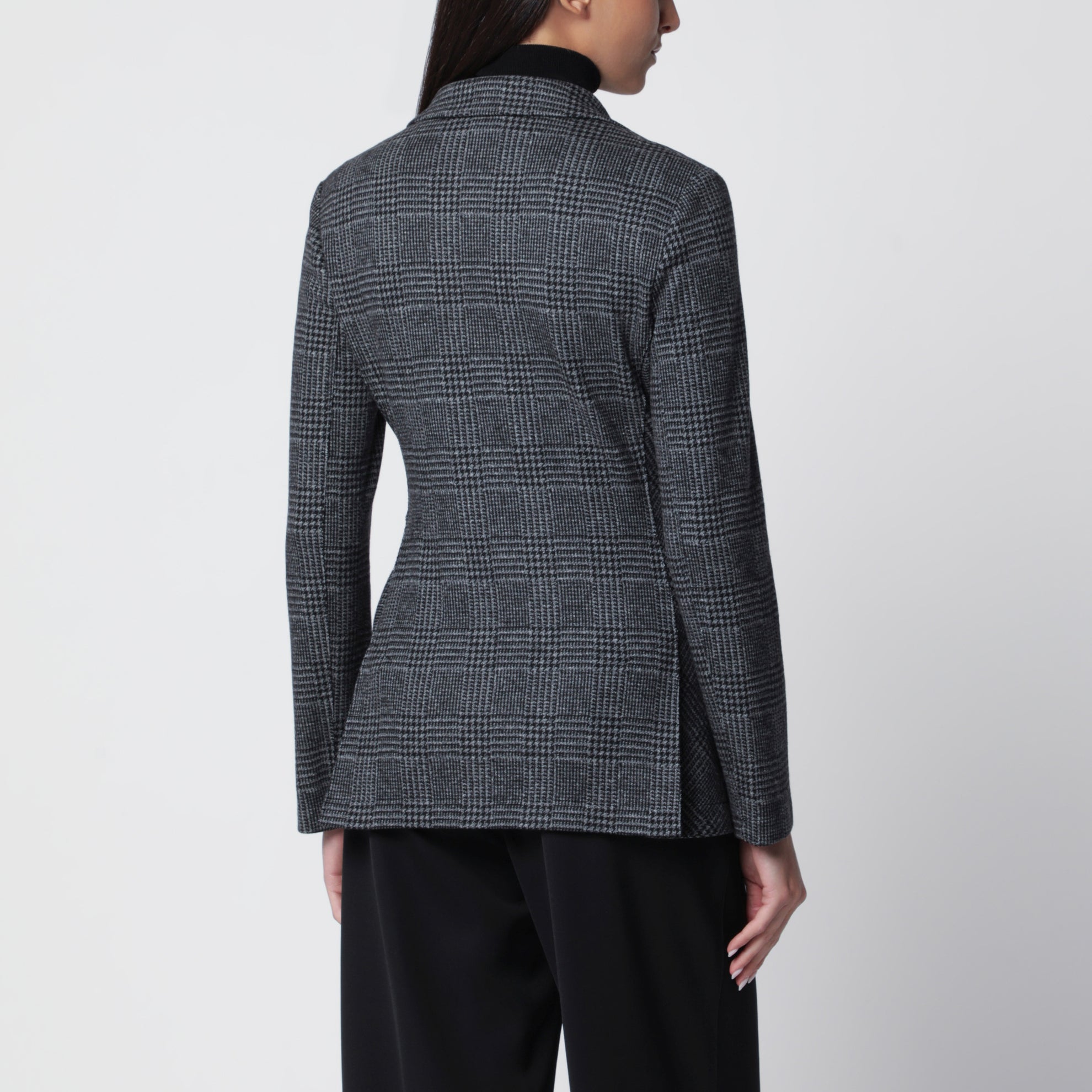 Einreihige Jacke mit Prince-of-Wales-Karomuster