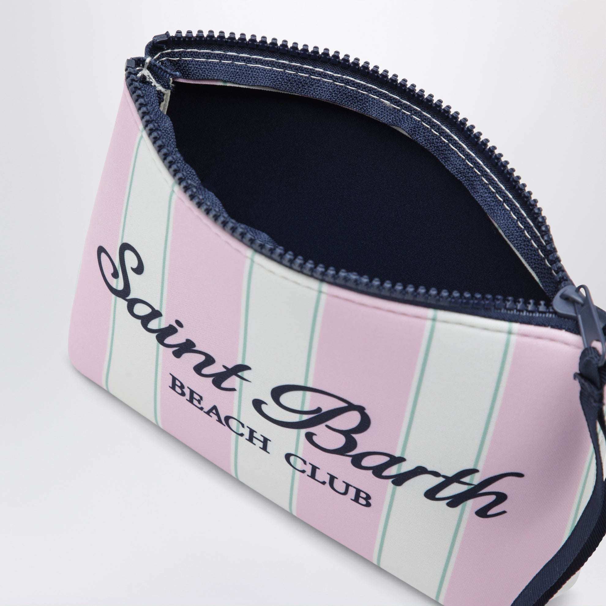 Pink striped Aline scuba pouch