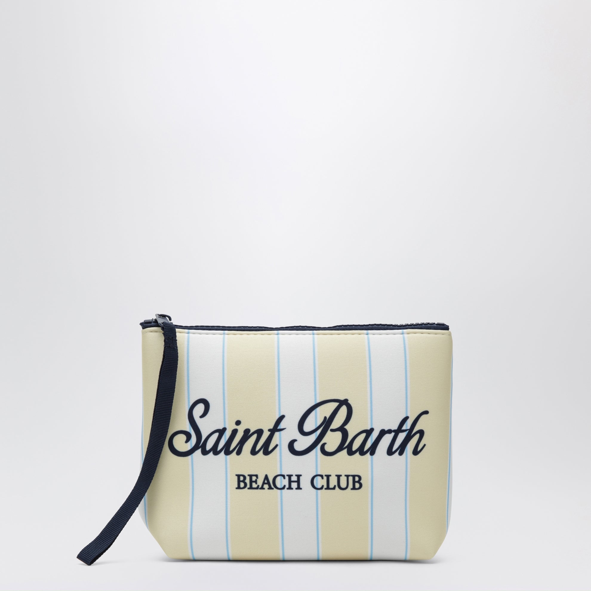 Aline Clutch aus gestreiftem Scuba-Stoff