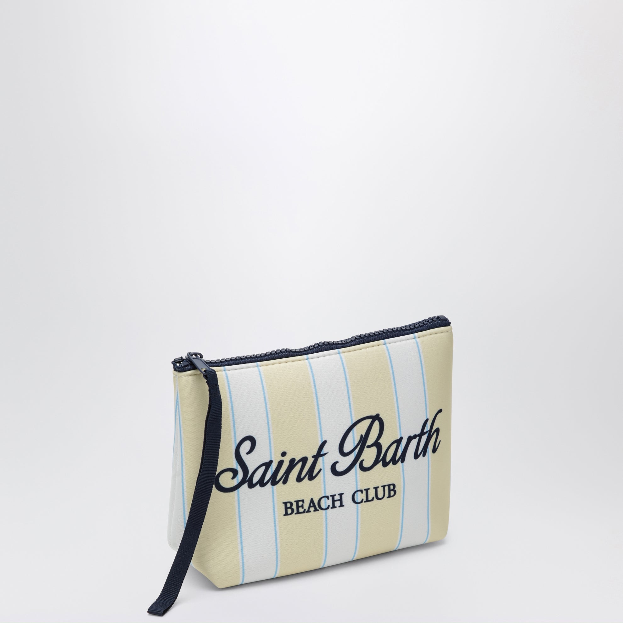 Aline Clutch aus gestreiftem Scuba-Stoff