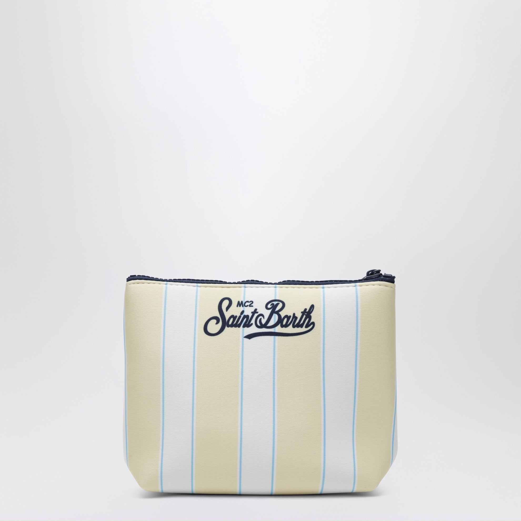 Aline Clutch aus gestreiftem Scuba-Stoff