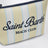 Aline Clutch aus gestreiftem Scuba-Stoff
